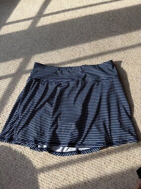 Navy & White Striped Women's Tennis Skirt